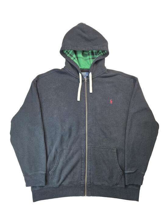 Ralph Lauren Other - Polo Ralph Lauren Vintage Green Plaid Lined Black Zip Hoodie Mens Size 3XLT